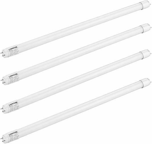 Fluorescent Tube Light Bulb 4 Pack - 120cm F30T10 G13 Base LED Replacement Bulb Lamp Tube, Daylight White 6500K, 2700 Lumens, Linear Indirect Light for Office, Warehouse, Garage & Workshop Use