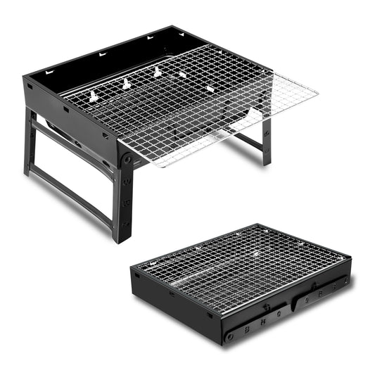 Portable Barbecue Grill - 35x27cm - Charcoal BBQ Tabletop Outdoor Grill for Camping, Balcony, and Picnics