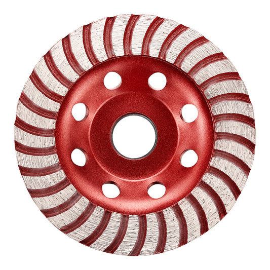 Diamond Cup Wheel - 115x22.23mm Turbo Row Diamond Grinding Wheel, 13200 RPM, Ventilation Holes, Corrosion-Resistant Design for Concrete and Stone Surface Grinding