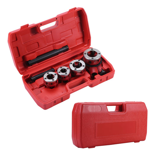 مجموعة أدوات تثبيت الأنابيب بمقبض - 6 قطع - أحجام قوالب متعددة (1/2 بوصة، 3/4 بوصة، 1 بوصة، 1-1/4 بوصة) لأعمال السباكة، والأشغال المعدنية، والمشاريع المنزلية