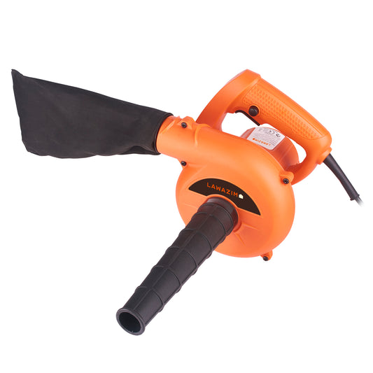 Electric Blower 400W with Dust Bag -14,000 RPM Low-Noise Lawn & Garden Blower with Vacuum Mode - Ideal for Yard and Garage Cleaning