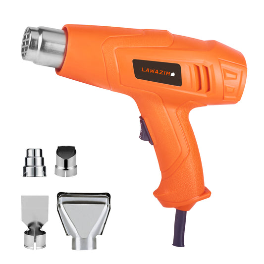 Heat Gun - 1600W - Dual Temperature Hot Air Gun with 4 Nozzles, Overload Protection - for Paint Removal, Shrink Wrapping, Crafts, and DIY Projects