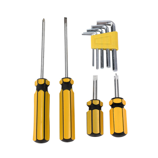 Screwdriver Set 9 Piece - Phillips, Flathead, and Hex Screwdrivers for Household Repairs, DIY, and Electrical Work