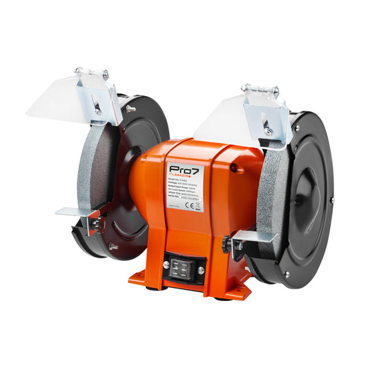 8inch Bench Grinder - 350W - 220-240V Electric Bench Grinding Machine with 2800RPM Speed, Grinding Wheels, Adjustable Tool Rest, Spark Guards for Sharpening, Deburring, and Edge Work