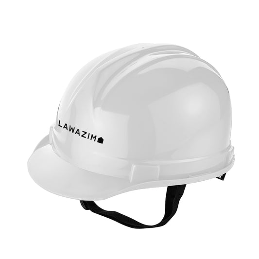 Deluxe Safety Helmet - White - HDPE Hard Hat for Construction and Maintenance Use