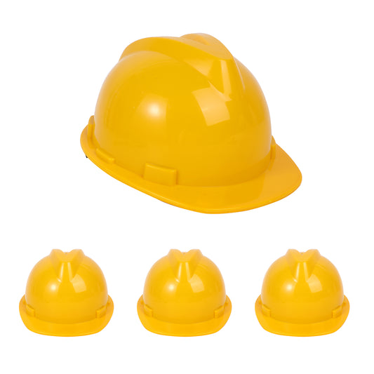 Safety Helmet - 4 Piece Yellow - Hard Hat for Construction, Welding, Woodworking, and Industrial Safety