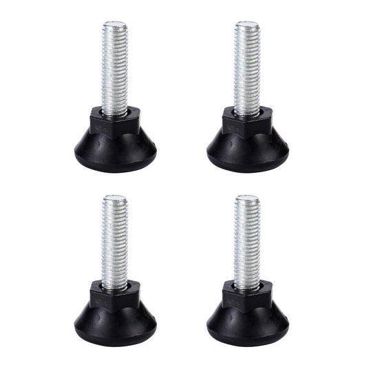 M12 Leveling Feet - 4 Piece - Adjustable Furniture Levelers for Tables, Shelves, Machine Bases, and Equipment