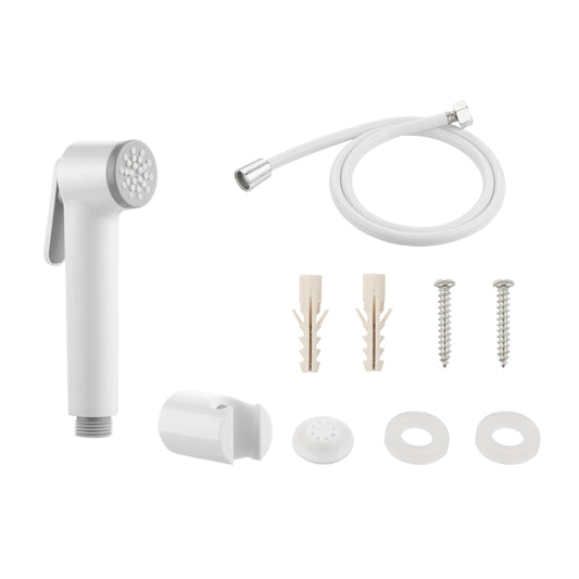 ABS Bidet Set with 1.2m Hose - White - Handheld Bidet Sprayer Kit with Holder, Adjustable Water Pressure, and Leak-Proof Design - Ideal for Personal Hygiene, Toilet, and Bathroom Cleaning