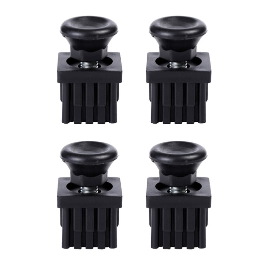 Adjustable Feet Square Tube Inserts with M10 Rod - 4 Piece 40x40mm - Adjustable Furniture Levelers for Tables, Machine Bases, and Fitness Equipment