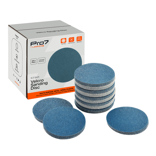 100 Pieces 4.5inch Velcro Sanding Disc Calcined Alumina - Random Orbital Sandpaper for Automotive, Woodworking, Metal Polishing
