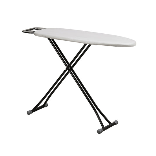 13"x43" / 33x109cm Ironing Board with Iron Rest - Foldable and Heat Resistant Iron Rest, Padded Surface, Lightweight Black Frame with Gray Cover -for Small Spaces, Apartments, & Laundry Rooms