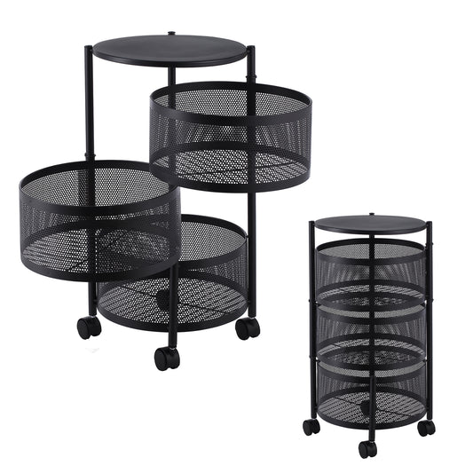 Circular Storage Rack - Tiered Storage Rack for Kitchen, Living Room, and Office Use