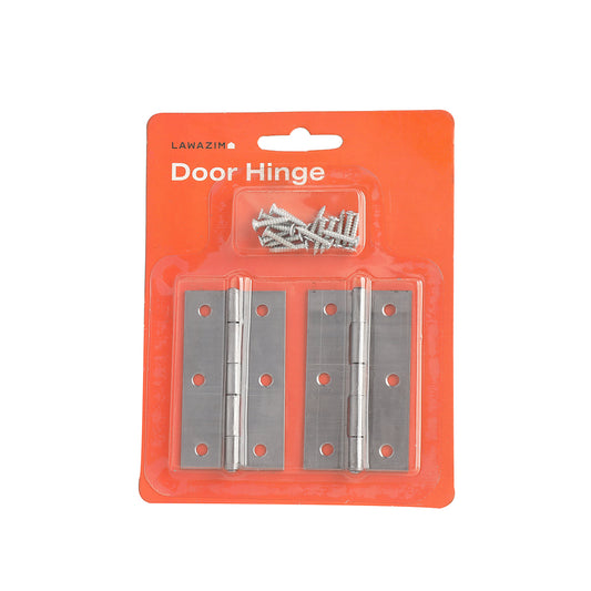2-Piece Door Hinge - 3Inch - Silver