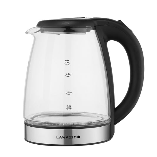 Glass Kettle 1.8L 1500W - Black/Sliver