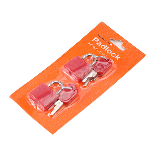 2-Piece Padlock With Two Plastic Handle Keys Size - 23Mm