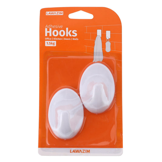 2-Piece Round Adhesive Hooks - Large