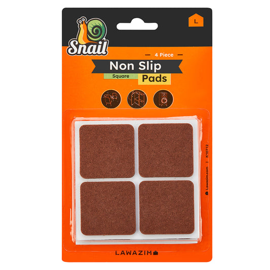 Snail Furniture Non-Slip Pads Set - 16 Piece Square Felt Pads for Furniture Feet - Floor Protectors for Chairs, Tables, and Cabinets