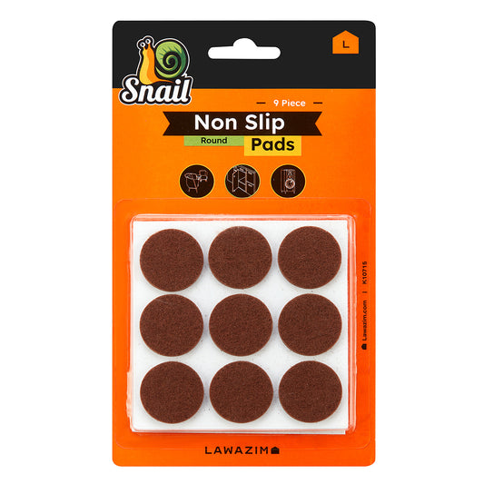 Snail Furniture Non-Slip Pads Set - 27 Piece Round Felt Pads for Furniture Feet - Floor Protectors for Chairs, Tables, and Cabinets