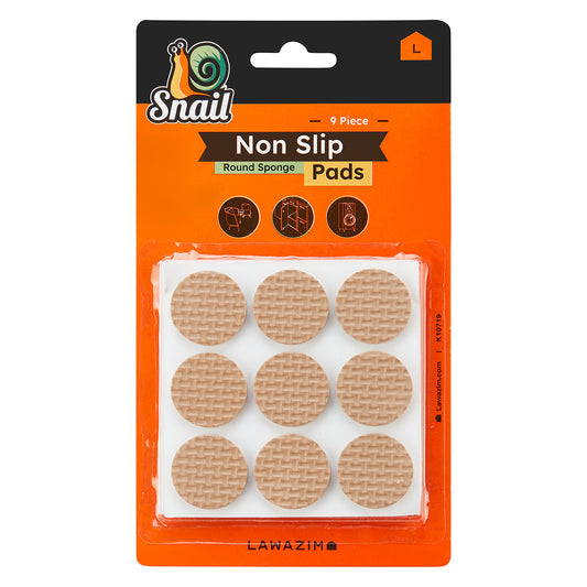 Snail Furniture Non-Slip Pads - Round Sponge Adhesive Cushion Protectors for Chairs, Tables, Cabinets, and Floor Protection