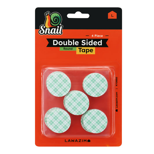 Snail Foam Double-Sided Tape - 20-Piece Round Green - Pre-Cut Adhesive Mounting Strips for Walls, Doors, Cabinets, Pictures, Electronics, and DIY Use