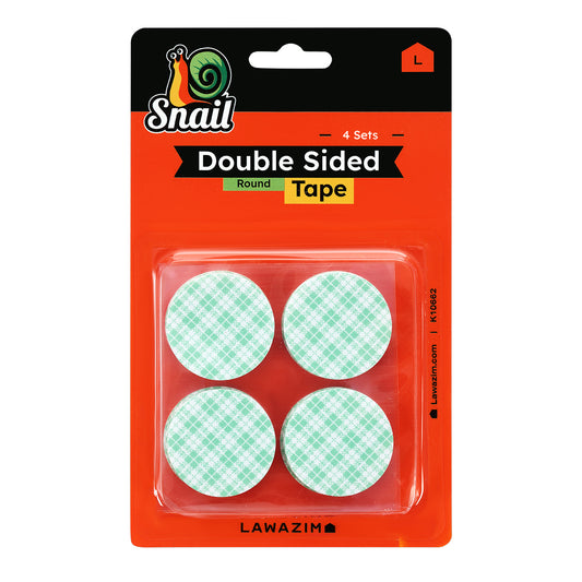 Snail Foam Double-Sided Tape - 16-Piece Round Green - Pre-Cut Adhesive Mounting Strips for Walls, Doors, Cabinets, Pictures, Electronics, and DIY Use