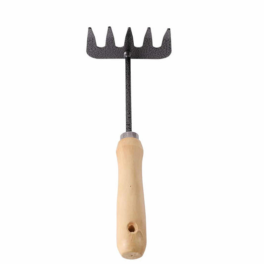 Garden Rake With Wood Handle
