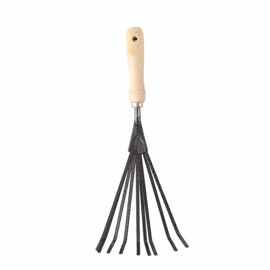 Garden Lawn Rake With Wood Handle