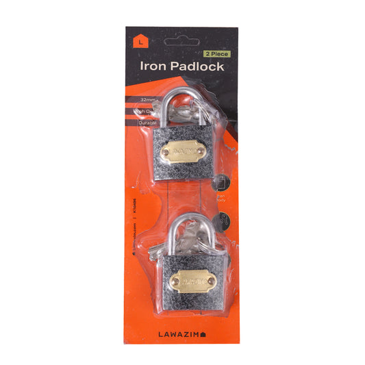 2-Piece Iron Padlock - 32Mm