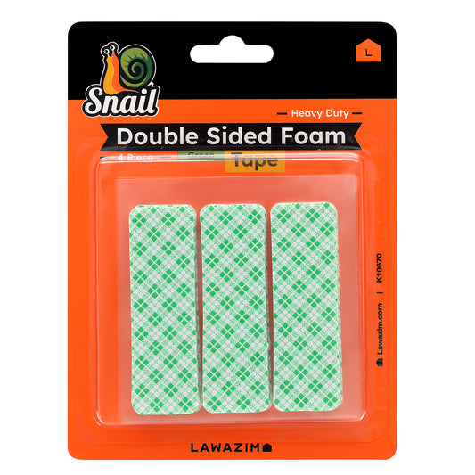 Snail Double-Sided Foam Tape - 12 Piece Pre-Cut Strips for Crafts, Wall Décor, Home, Office, and School Use