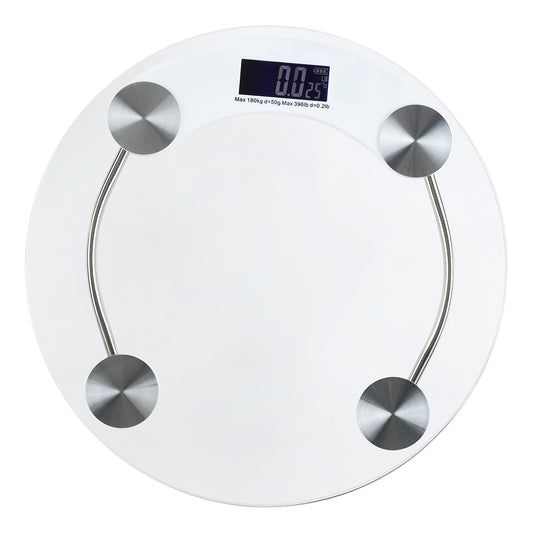 Glass Body Scale - Transparent - Digital Weight Scale Up to 180kg/400lbs for Home Gym and Daily Use