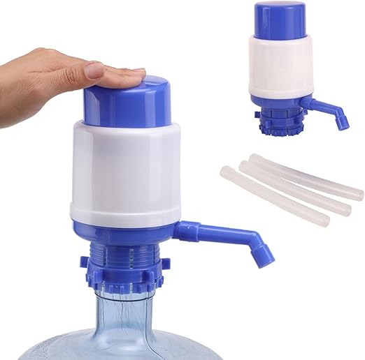 Drinking Water Pump - Manual Hand Pressure Portable Dispenser for Water Bottles, BPA-Free - Ideal for Home, Office, Camping, and Travel