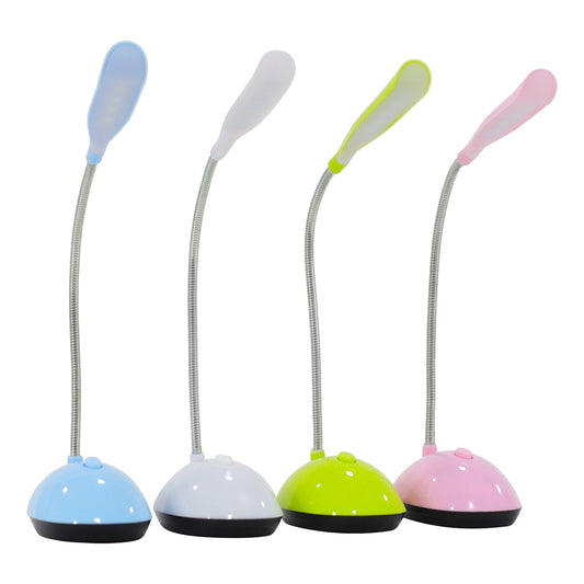 4-Piece Extendable Mini Desk Lamp - Flexible Neck Table Light with Compact Base - for Reading, Studying, Office Desks and Bedside Use