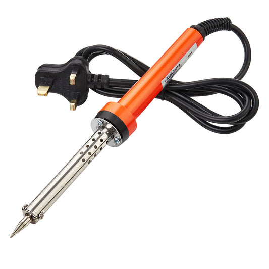 Electric Soldering Iron - 60W - Fine Pointy Tip Quick Heating Soldering Iron with BS Uk Plug -Ideal for Electronics Repair, Metalwork, Arts and Crafts