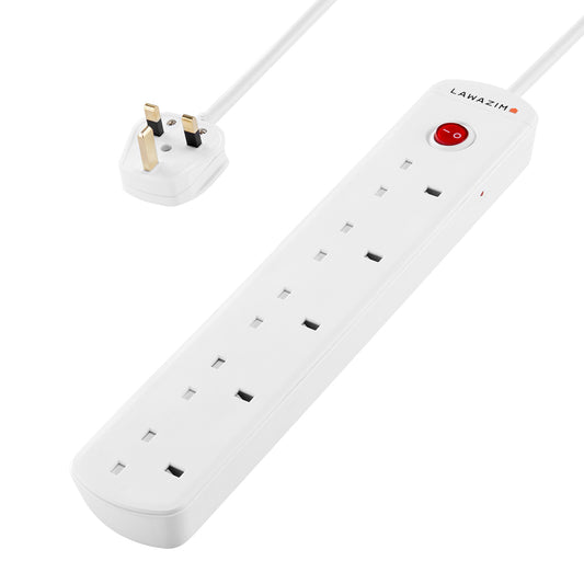 5-Way Extension Cable with On/Off Switch - 5 meter - Power Strip for Home, Office, & Indoor Use