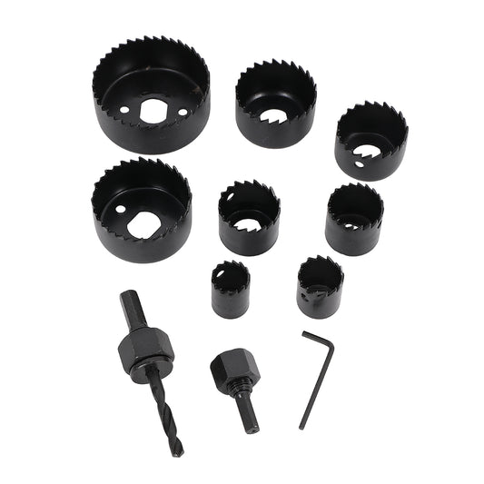 Hole Saw Set - 11 Piece - High-Precision Cutting for Wood, and Plastic for Carpentry and DIY Projects