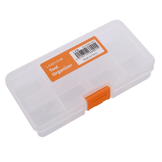 Transparent Tool Organizer - 5inch - Small Plastic Storage Box with Secure Lock - for Tools, Parts, and Household Organization