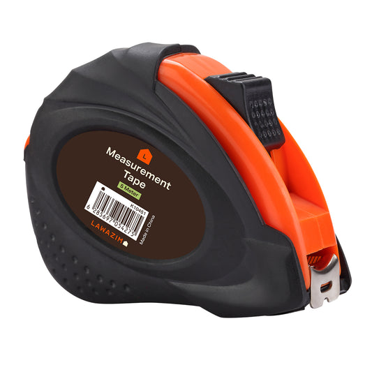 Measurement Tape - 5meter - Retractable Blade with Lock, Shock-Resistant Case, & Belt Clip - for Carpentry, Tailoring, Construction, & DIY Projects