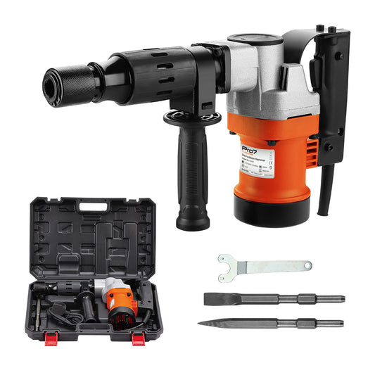 Demolition Hammer - 1300W - Electric Jack Hammer for Breaking Masonry, Concrete, Bricks, Tiles, Walls, Floors & Construction Projects