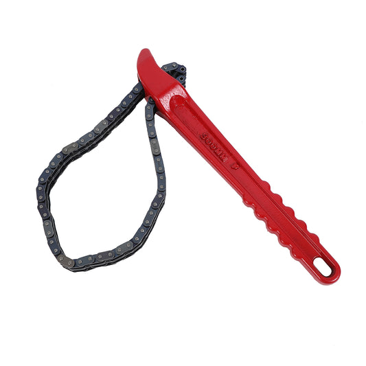 Double Chain Wrench - 12inch - Heavy-Duty Adjustable Chain Strap Wrench with Non-Slip Grip for Plumbing, Pipe Tightening, and Oil Filter Removal - Ideal for Mechanic Work and Home Improvements