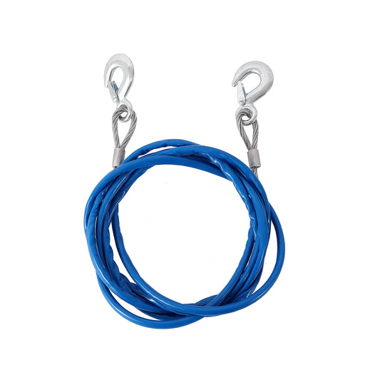 Emergency Towing Rope -4m - Heavy-Duty Tow Rope with Safety Latch Hooks and Reinforced Design - for Vehicle Recovery, Roadside Emergencies, Off-Road Adventures, and Towing Disabled Vehicles
