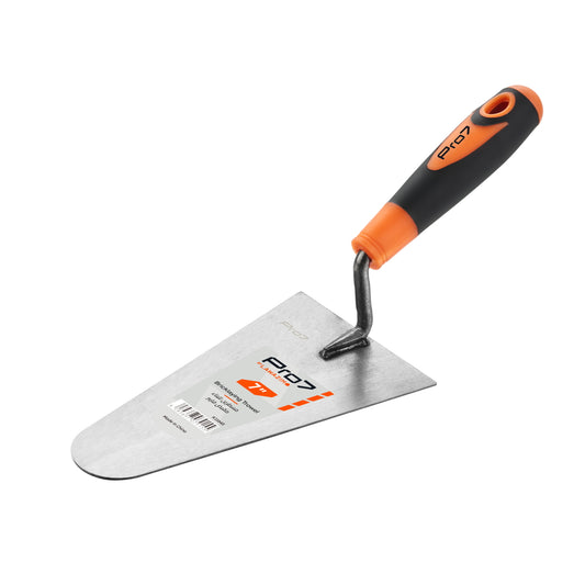 Triangular Trowel - Heavy-Duty Plastering Tool with Ergonomic Non-Slip Handle, Rust-Resistant Blade and Precision Tip - Ideal for Mixing Mortar, Surface Preparation and Construction Work