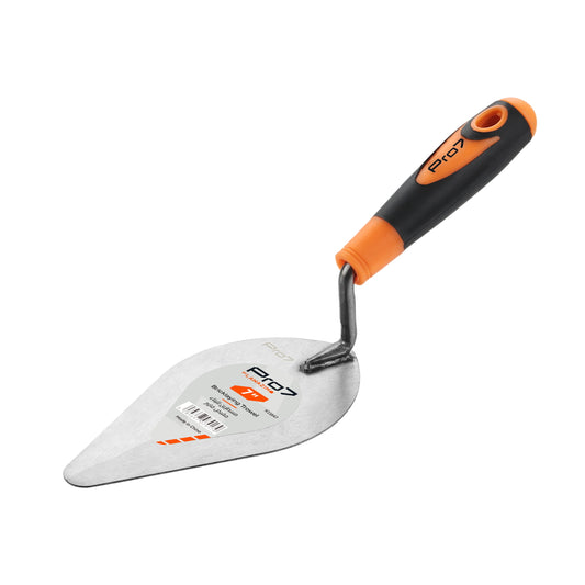 Round Trowel - Heavy-Duty Anti-Corrosion Masonry Tool with Ergonomic Handle and Rust-Resistant Blade - Ideal for Bricklaying, Cement Spreading, and Surface Finishing in Construction Work