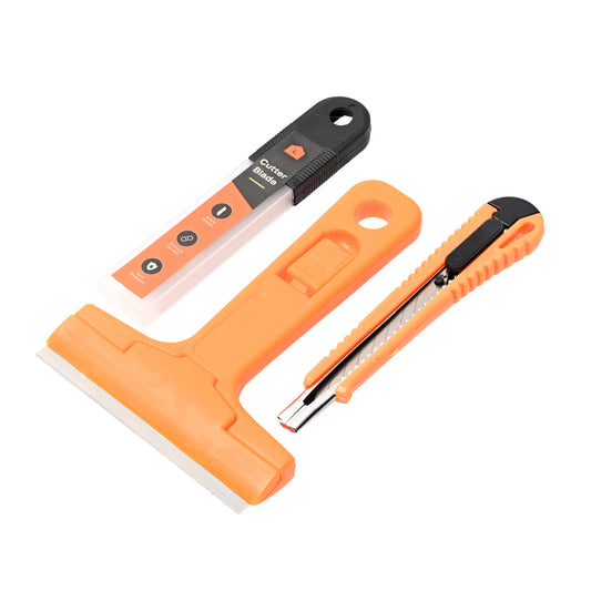Scraper and Cutter With Extra Blades Set -Heavy-Duty Scraper and Snap-off Utility Knife with Replaceable Blades -Multi-purpose Cutting Tools for DIY Home Improvement Crafting Household Repairs