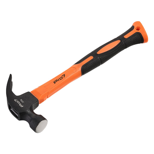 Claw Hammer with Fiber Handle - Curved Nail Puller Hammer for Carpentry, Woodworking, DIY, Construction, and Household Repairs