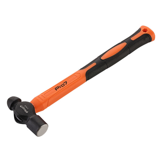 Ball Peen Hammer with Fiber Handle - Metalworking Hammer for Mechanics, Blacksmithing, Metal Fabrication, Automotive, and DIY Projects