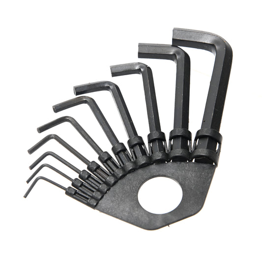 Hex Key Set - 10 Piece Metric 1.5mm to 10mm - Black Allen Wrench Set for Furniture Assembly, Bicycles, DIY, Mechanics, Home and Garage Use
