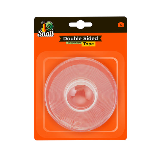 Snail Double Sided Tape - 3cmx2mmx3m, Clear Reusable Gel Mounting Tape for Walls, Crafts, Home, Office, No-Drill Wall-Safe Adhesive Strip for Organization & DIY