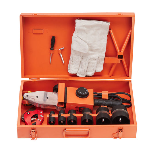 Plastic Pipe Welder with BS Plug - 1500W 300°C - Electric Socket Fusion Welding Machine Pipe Heater with 20-63mm Die Heads - for PVC, PP, PB, PPR, PE, PP-C Water Tubes, Home Projects -220-240V