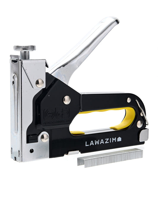 Staple Gun - 4-14mm, Manual Power Adjustment Stapler Gun with Rear-Load Magazine, Comfort Handle and Included Staples for Upholstery, Woodworking, Furniture Repair, Crafts and DIY