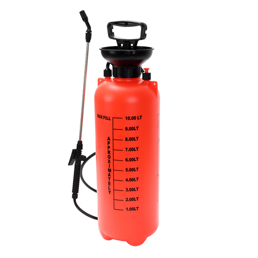 Pump Sprayer - Manual Pressure Garden Sprayer with Adjustable Nozzle, Trigger Lock, Shoulder Strap, Translucent Tank, Hand Pump Sprayer for Cleaning, Fertilizing and Watering